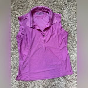 Bermuda Sands Sleeveless Golf Polo XS Pink Wick Away Athletic Top